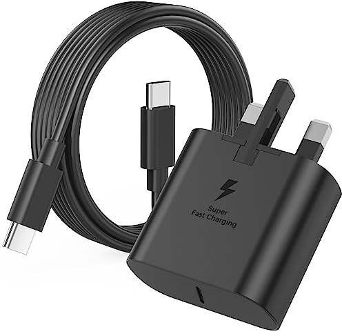 25W USB C Charger for Samsung Fast Charger and Cable USB C 2M, Super Fast Charging for Samsung Galaxy S24 S23 Ultra/S23+/S22 Ultra/S22+/S21/S20 FE/Note 20/A54 5G,USB Type C Plug for Samsung Phone