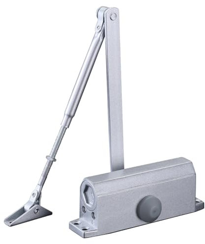 Cierrapuertas automático y ajustable Avalon color Metalizado con retenedor, Ideal para Uso Comercial y en el Hogar, Instalación Fácil y Duradera.