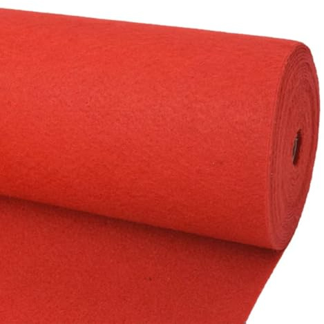 DI GIULIO SRL Passatoia Rossa per Eventi Tappeto Rosso Varie Misure Larg. 100 cm in Feltro Prodotto Italiano | Natale Chiesa Matrimonio Negozio (10 metri)