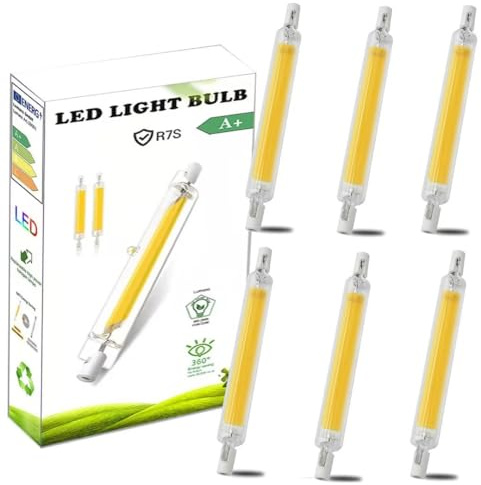 AEPOYU R7S LED 78mm Dimmbar Birnen, R7S Led 78mm 10W Leuchtmittel Naturweiß 4000K, LED Lampen 1000LM, Ersatz für 100W R7S Halogenlampen, AC 220V-240V, 360 Grad Licht, 6pcs