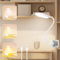 KEWUZY Lampada con Pinza,Lampada da Scrivania,20 LED Lampada Clip Ricaricabile Luce Morsetto,3 Colore e Regolabil Luminosità,Lampada Letto Libro con USB Ricaricabile,pour le Chevet, Bureau,Enfants