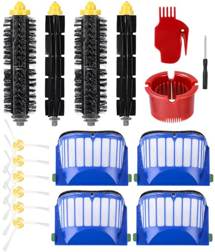 17PCS Recambios para Roomba Serie 600, Accesorios de Repuesto | Compatible con 605, 606, 610, 615, 616, 620, 621, 625, 630, 631, 632, 650, 651, 653, 655, 660, 670, 671, 676, 680 y 681.