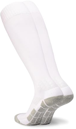 ELUTONG Fußballsocken Kinder, 1 Paar Unisex Fußballstutzen Trainingssocken Elastische Sportsocken, Bequem und Atmungsaktiv Sockenstutzen für Fußball Laufen Basketball 42-45（weiß）