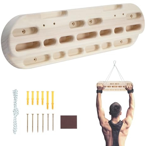 aleawol Trainingsboard Kletterboard Klettertraining Hangboard Tragbar Kletterbrett Trainingsbrett Trainingsgeräte für Einsteiger Bergsteiger Klettertraining