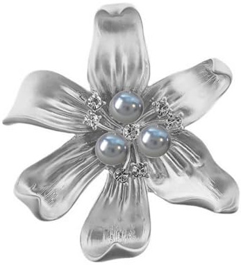 WCRAZYE Gelbe Blume weiße Perle Brosche für Frauen Mädchen Gold Herbst Blume Pins Herbst Blume Brosche für Mutter Frau GF Hochzeit Brautstrauß Party Charm Blume Pin für Weihnachten Valentinstag