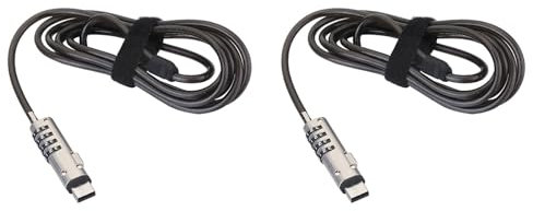 Goorvoucs 2X USB Password Lock Computer Lock Password Protection Anti-Theft Lock Universal Laptop Computer Password Lock