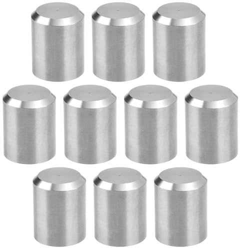 SG Store 10pcs Trim Hand Railing End Caps 304 Stainless Steel Round Handrail End Caps Replacement Part OD 12mm ID 10mm Length 15mm Hand Rail End Cover