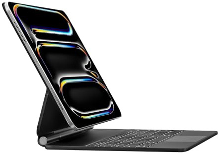 Vushola Magic Keyboard fodral för iPad Pro 13 tum (M4) 2024, magnetiskt stativ bluetooth iPad-tangentbord för iPad Pro 13 med precisionsstyrplatta, automatisk vila/vakna, bakgrundsbelysta tangenter