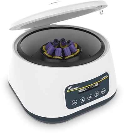 LAB FISH Centrifugeuse PRP LC-400 2ml/5ml/10ml/15ml Tubes De Laboratoire | Contrôle De La Vitesse 500-4000RPM,Max 1717xg | Fonction Minuterie 30sec-59min