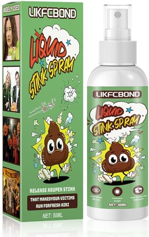 LIKFCBOND Spray Scoreggia Puzzolente, Spray Puzzolenti Scherzo Scoreggia, Spray Scoreggia per Scherzi, Spray di Scoreggia per Halloween Scoreggiare Adulti, 1 Pezzi, 50ml