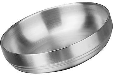 FUNNETOYU Piatto Per Antipasti in Acciaio Inossidabile Vassoio Per Condimenti Design Semplice e Pratico Per Casa e Ristoranti Facile Da Pulire e Resistente Temperature Estreme
