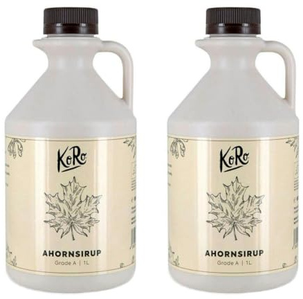 KoRo - Sirop d’érable biologique de catégorie A 2 x 1 L - Douceur naturelle - Qualité bio - Catégorie A