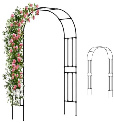 WXGZSKLV Robuste Gartenbogen Rosenbogen Rankgitter Rankhilfe Für Kletterpflanzen, Freistehend Torbogen Pergola Outdoor Rankbogen 120 150 180 200 210 220 230 250 240 300 320 cm((WxH) 2.0x2.4m)