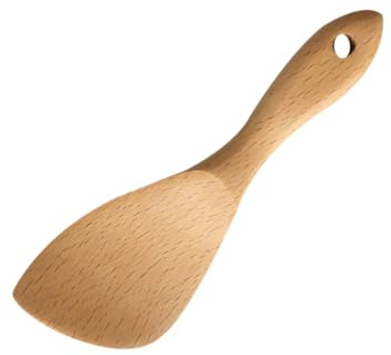Warmhm Pelle à Riz Ustensile de Service Robuste et Pratique en Bois de Hêtre Non Adhérente Cuisine Maison Restauration