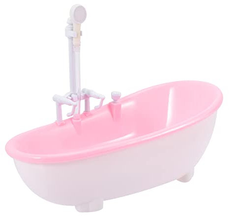 HOOTNEE Kleiner Puppenbadewanne Elektrisch Mit Spritzfunktion Für Kleinkinder Miniatur Badewannen Spielzeug Wasserfest Für Kinder Zum Fantasievollen Spielen