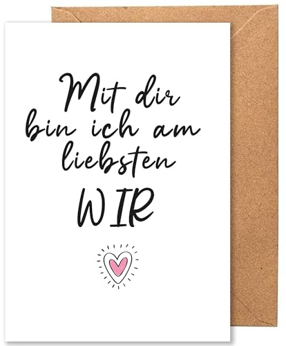 Happymotive Freundschafts- & Spruchkarten – Postkarten mit Sprüchen für beste Freundin, Herzensmensch & Kollegen – Liebsten wir Geschenk Freundschaft, Büro Deko, Geburtstag – mit Umschlag DIN A5
