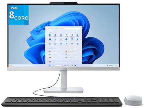 Lenovo 24 IdeaCentre All-in-One 1080P Desktop Computer, Intel 8-Core i3-N305 Processor, 16GB DDR4 RAM, 512GB PCIe SSD, 23.8 AIO for Home, Lifetime Office 365 for Web, WiFi 6, Bluetooth, Win 11, White