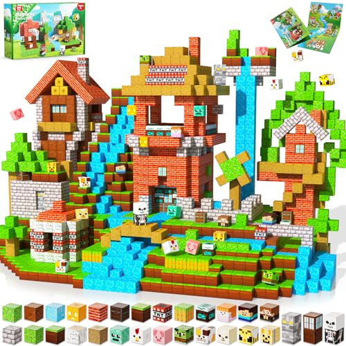 ToyUnited Magnetiska byggstenar med magiska flodäventyr: 300 delar magnetiska byggstenar – bygg din egen skattjakt med figurer och kreativa landskap!