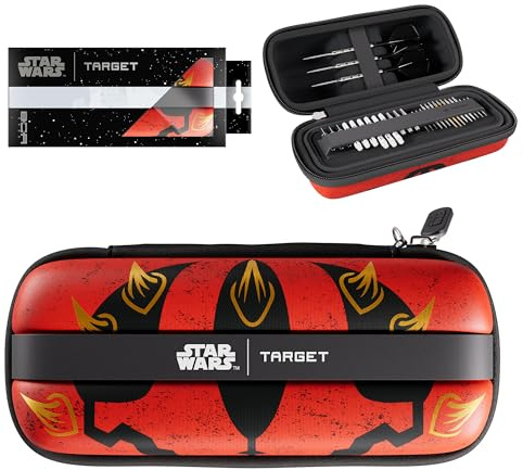 Target Darts Star Wars Darth Maul Boa Cartera | Estuche para Dardos Premium con Diseño Sith, Almacenamiento para Puntas Swiss Point, Carcasa Exterior Rígida y Soporte Organizado para Accesorios