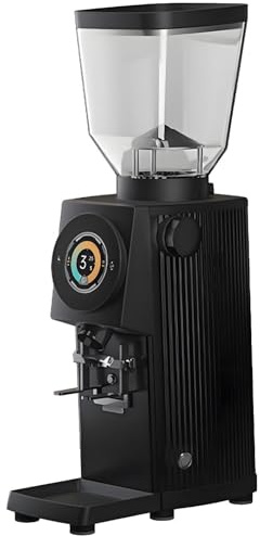 PioMue Moulin à café Automatique Professionnel, Moulin à café électrique, 600 W, qualité Professionnelle, Finesse réglable, Vitesse de 7 à 10 g/s, avec Corps en Alliage d'aluminium