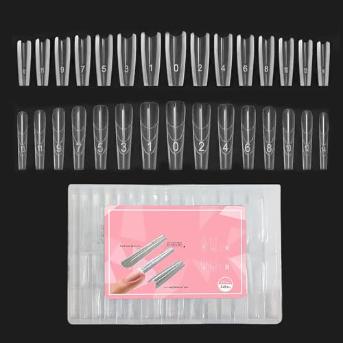 Formas Para Uñas Juego De 240 Piezas De Herramientas | Formas De Uñas Ovaladas De Doble Extremo Para Manicura Diaria Belleza Hogar Salón De Estilo Personal