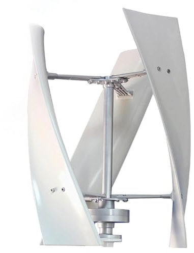 XueFulxion Aerogenerador Vertical,para Complementar Paneles Solares – Excelente para Crear un híbrido Que maximice la producción de energía renovable,asegurando Suministro 24v