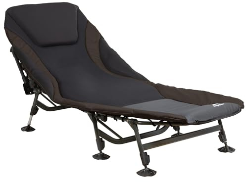 CampFeuer Karpfenliege XXL 207 x 88 x 30-106 cm | höhenverstellbare und stabile Karpfenliege mit 8 Beinen | faltbares Feldbett, Campingbett, Karpfenliegen, Feldbett bequem, Campingliege
