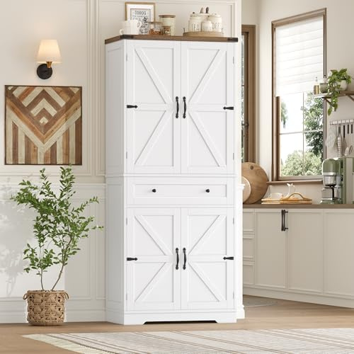 hefoths 180cm Küchenschrank, Buffetschrank Vorratsschrank, Scheunentor