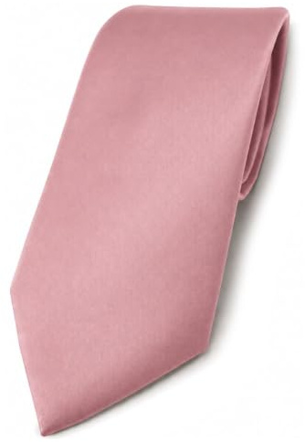 TigerTie Herren Satin-Krawatte einfarbig, 150x8 cm, für Business, Hochzeit und Feier