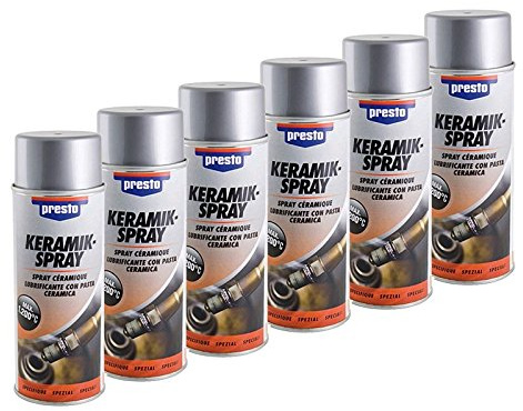 6x Presto Keramik-Spray Keramikspray Keramikpaste Bremsenspray Kupferpaste Spraydose Spray Dose 400ml