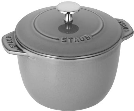 Staub Cast Iron 1.5-qt Petite French Oven - Graphite Grey, Made in France
