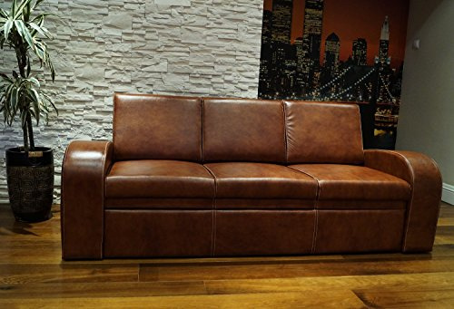 Quattro Meble Echtleder 3 Sitzer Sofa Oslo FS Breite 200cm Ledersofa Echt Leder Couch große Farbauswahl !!!