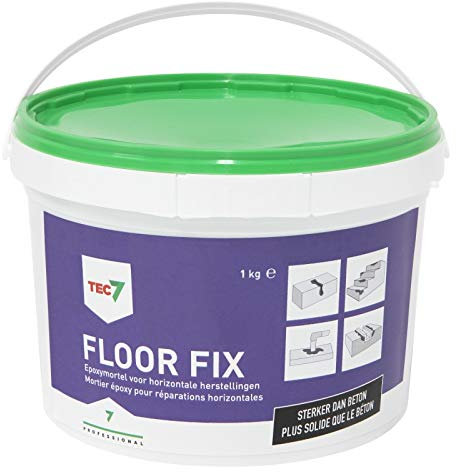 Tec7 Floor Fix/Zweikomponenten-Epoxidmörtel | 1KG | Geeignet für Innen- und Außenanwendungen, Stärker als Beton, Beständig gegen starken Verkehr