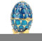 Hilitand Boîte à Bijoux Oeuf de Pâques Émaillé Boîte À Bibelots Vintage Oeuf De Collection Émaillé Oeuf De Pâques Décoration Artisanat (Blue)