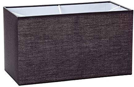 ORION LIGHTSTYLE Lampenschirm Stoff, (32 x 16 x 18 cm), für Fassung E27 eckig, Ersatzschirm für Stehlampe, Tischlampe, rechteckig, Schwarz
