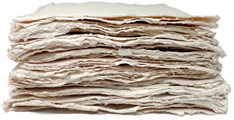 Artway Indigo - A4 Baumwoll-Rag-Papier - 100% Baumwolle/Handarbeit - 250gsm Mittlere Struktur - A4 (35 Blätter), Weiß