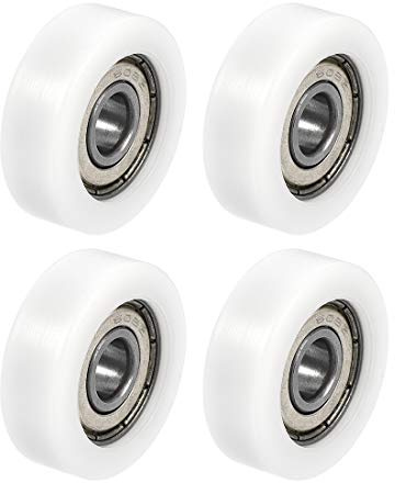 sourcing map 4Stk 608ZZ Kugellager Führungsrolle Rundrad 8x30x10mm | Doppelmetall Chromstahl