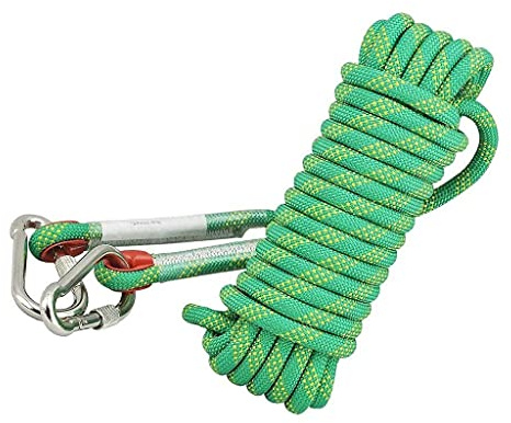nslowet Kletterseil Nylonseil Multifunktionales Sicherheitsseil Grün 10mm/12mm/14mm/16mm Dickes und verschleißfestes Polyesterseil für Außenwandarbeiten in großer Höhe, Außenreinigung Sicherheitssch