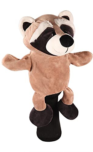 SHABIER Housse de protection en peluche pour driver de golf motif animal pour tête de club 460cc (Raton laveur)
