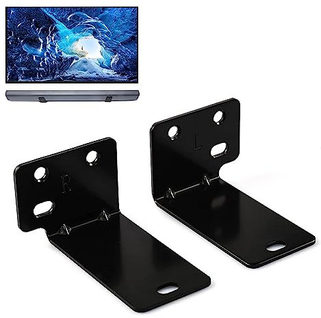 Alyphyly Universal Wall Mount avec matériel Kit Support Sound Bar Support Compatible La plupart des barres de son Système Home Cinéma Supports de montage mural-Noir