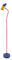 GTV - Lampadaire Souris – max. 250 V, 50/60 Hz, 1 x E27, max. 25 W, IP20, Ø 8 cm, bleu marine/jaune – Lampe sur pied pour chambre d'enfant