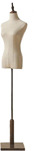 Weibliche Schaufensterpuppe Torso Manikin Body Dress Form mit Armen und Holzsockel, ideal für die Präsentation von Damenbekleidungskleidern (Farbe: mit Armen, Größe: M) Interessant (mit Armen S) (oh