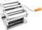 Ghazpmuk Manual Pasta Machine, Nudelmaschine with 6 Adjustable Thicknesses for Pasta, Pasta Maker with 2 Widths, Pastamaschine, Pastamaker Stainless Steel, für Tagliatelle Spaghetti Lasagna Ravioli