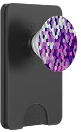 Honeycomb Pattern In Purples and Pinks Hexagon Painting PopSockets PopWallet for MagSafe