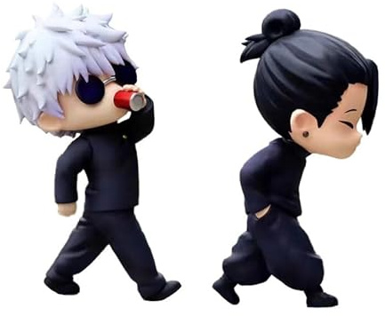 Zhongkaihua Figuras de anime JJK Gojo Satoru y Geto Suguru Estatua de anime JJK Figura de acción de PVC Modelo de colección de 10 cm Decoraciones de escritorio Regalos