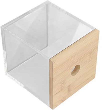 Soporte de cápsulas de café, soporte de cápsulas de café de acrílico transparente con tapa, caja de almacenamiento, caja de organización de escritorio bajo el almacenamiento de la