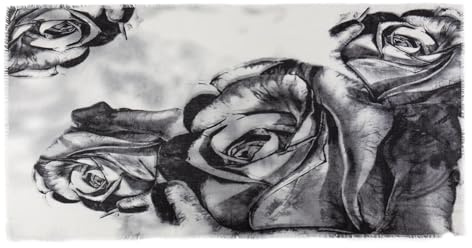 AMA PURE, Stola aus Kaschmir, 100 % rein, ultraleicht, für Damen mit Digitaldruck, handgefertigt, hergestellt in Italien, 100 x 200 cm