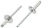 Lot de 100 rivets aveugles 5 x 16 mm en aluminium et acier à grande tête 14 mm DIN 7337