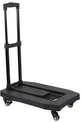 xiuling4568 Plattformwagen Household Handcart Trolley Foldable Portable Trolley Express Flatbed Small Trailer Pull Rod Transport Pull Goods Transportwagen
