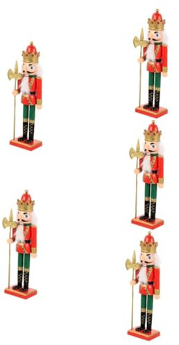 Cabilock 5 Piezas Cascanueces de Navidad Decoraciones de Navidad LED decoración Cascanueces Decoración navideña Diver navideños Cascanueces de Madera de Navidad para